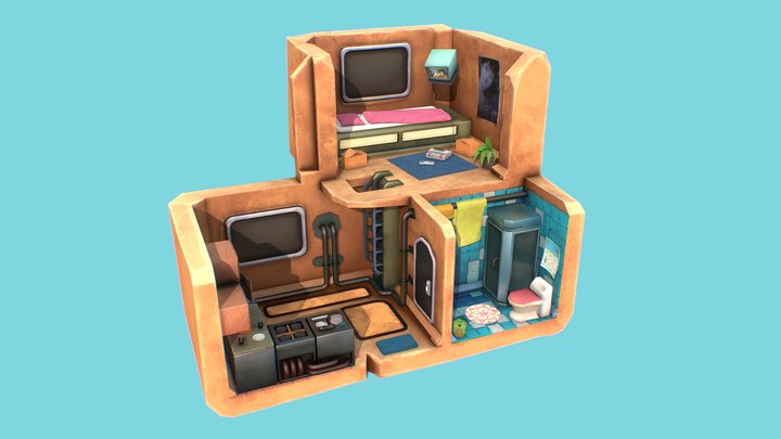 Stylized Apartment 3D Model