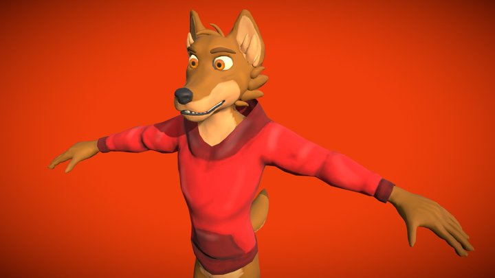 insanity, anthropomorphic wolf 3D Model