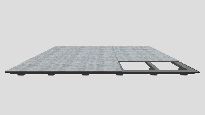 Structural Tiles On Proframe - No Bearers 3D Model