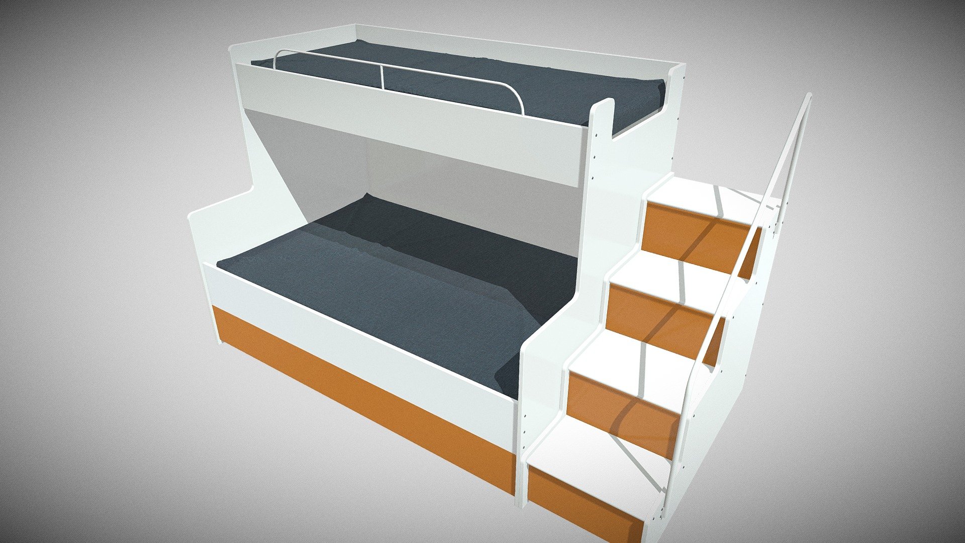 Bunk Bed Download Free 3d Model By Ettenkris [964acad] Sketchfab