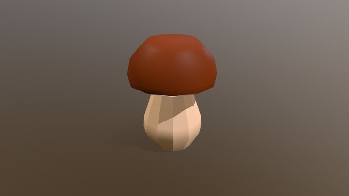 Low Poly - Mushroom Boletus 3D Model