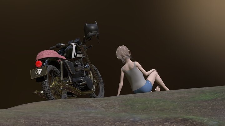 actor_batur_moto_scetchfab 3D Model
