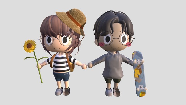 Ju Ju and Duan Duan 3D Model
