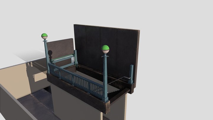 New York Metro Station Entrance 3D Model