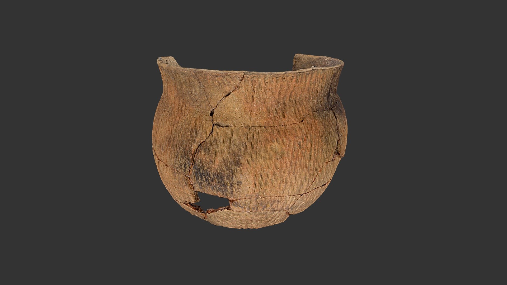 Dan River Cord-Marked Jar (2356p53-2)