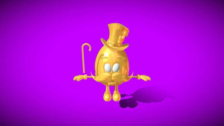 Gold Egg 3D Model