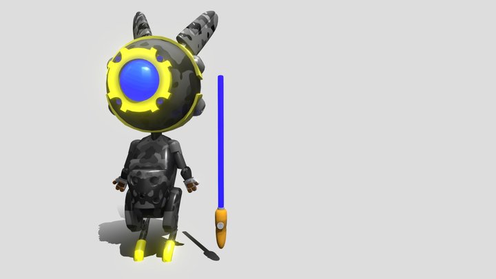 Bot Bunny 3D Model