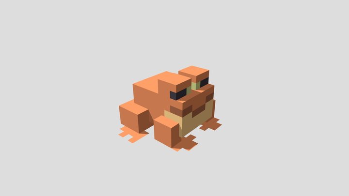 Minecraft Frog | Bare Bones 3D Model