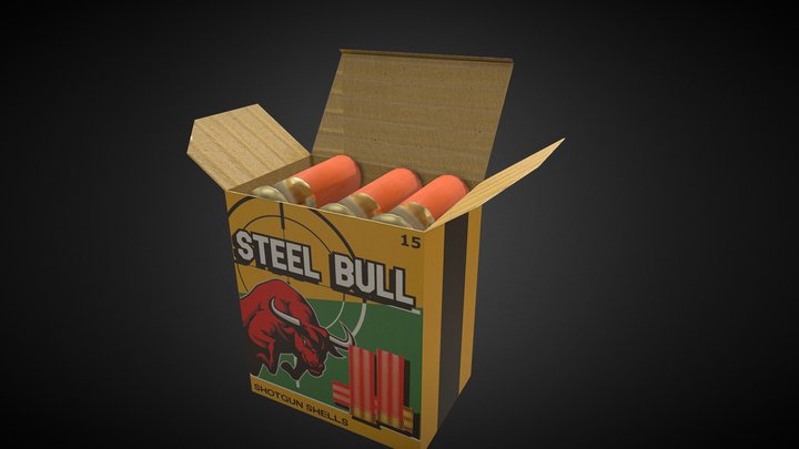 Shotgun Ammo Box 3D Model