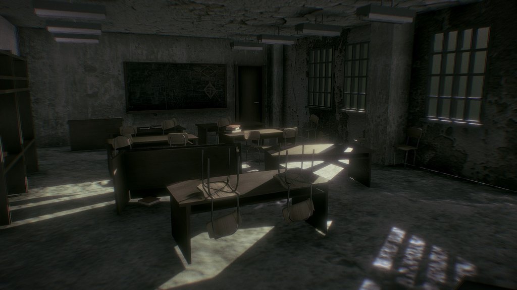 Old abandoned classroom