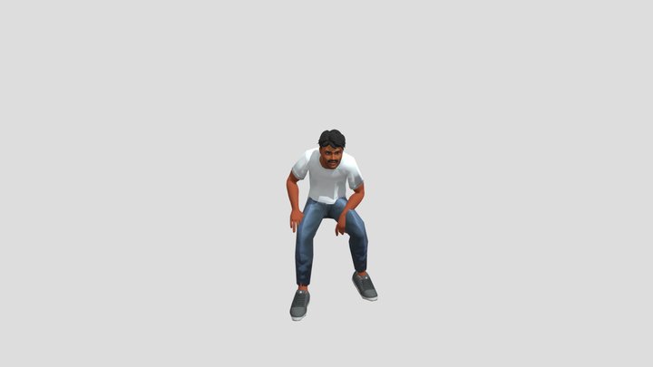Woman Sitting Talking_Kinstyuri 3D Model