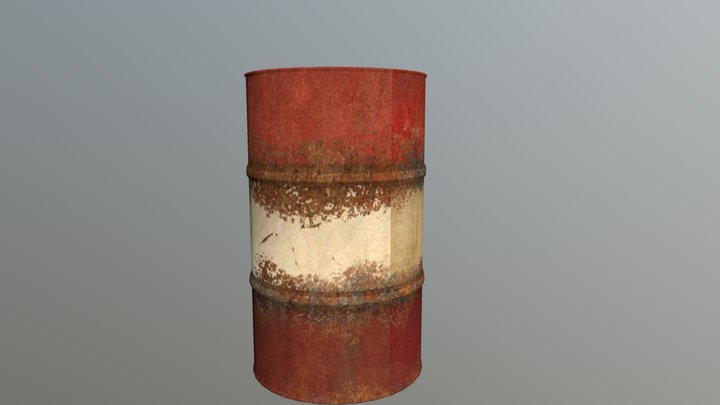 Undamaged Barrel 3D Model