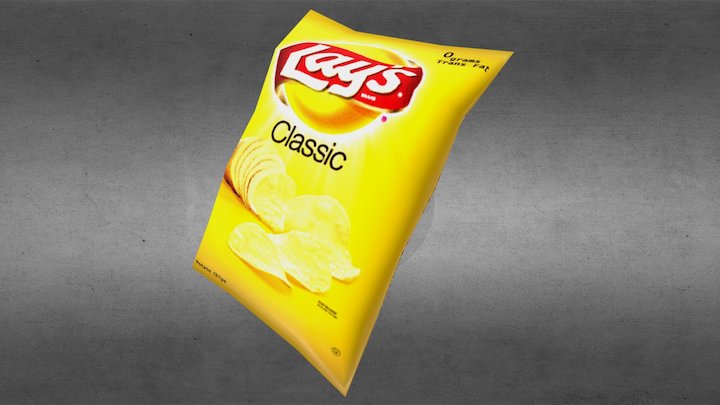 Lays Chips Texture 3D Model