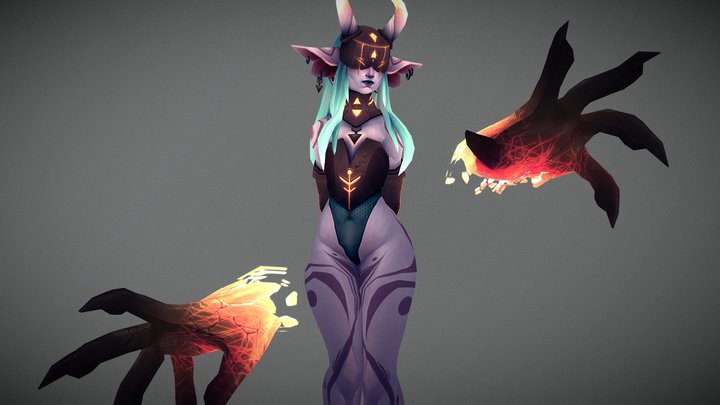 Selene - Handpainted lowpoly 3D Model