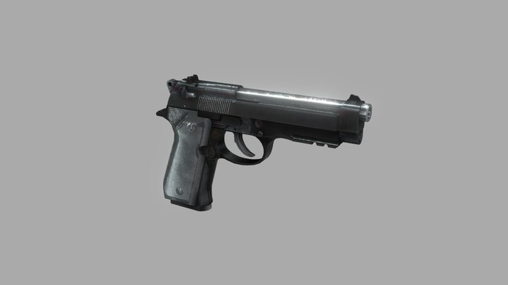 FPS Guns 4K - Pistol 2 3D Model