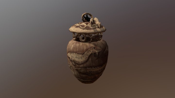 LP Fish Clay Pot 3D Model