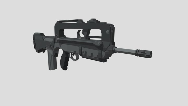 FAMAS F1 assault rifle 3D Model