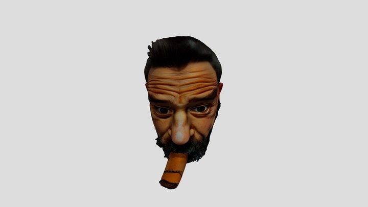 Cigar man 2 3D Model