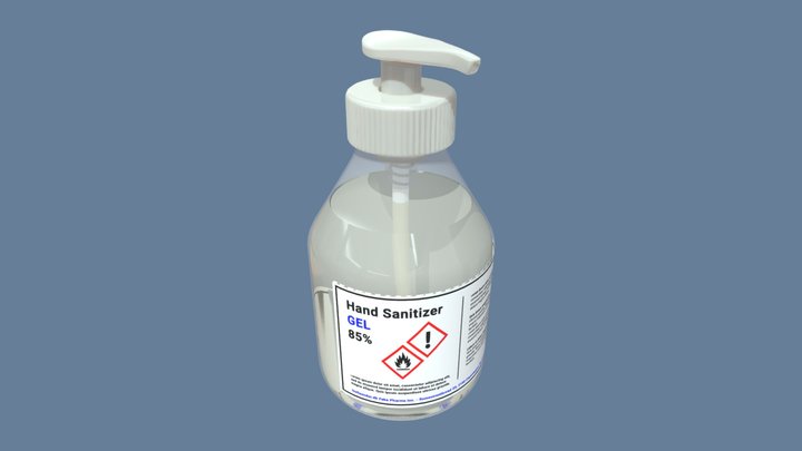 Hand Sanitizer Bottle 3D Model
