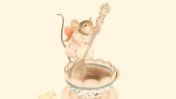 Mouse Tea Time (animated) 3D Model