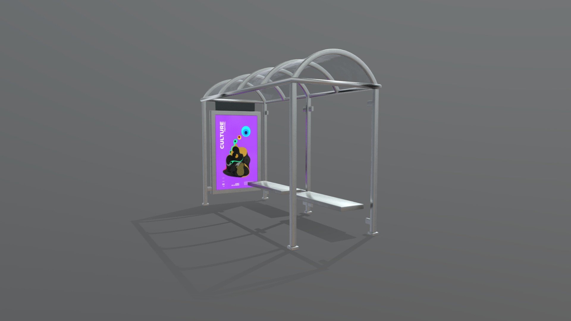 Bus Stop - 3D model by Ratamandril [965b65a] - Sketchfab