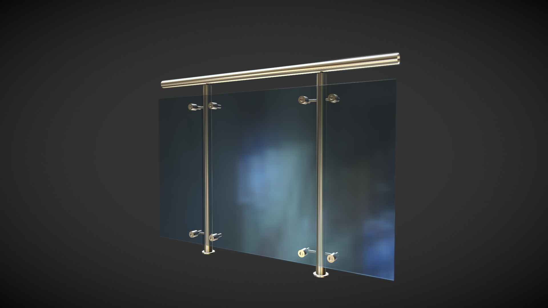 3D model railing - This is a 3D model of the railing. The 3D model is about a light fixture from a ceiling.