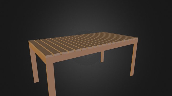 Wooden Table 3D Model