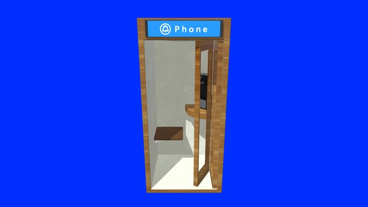 Noir Telephone Booth 3D Model