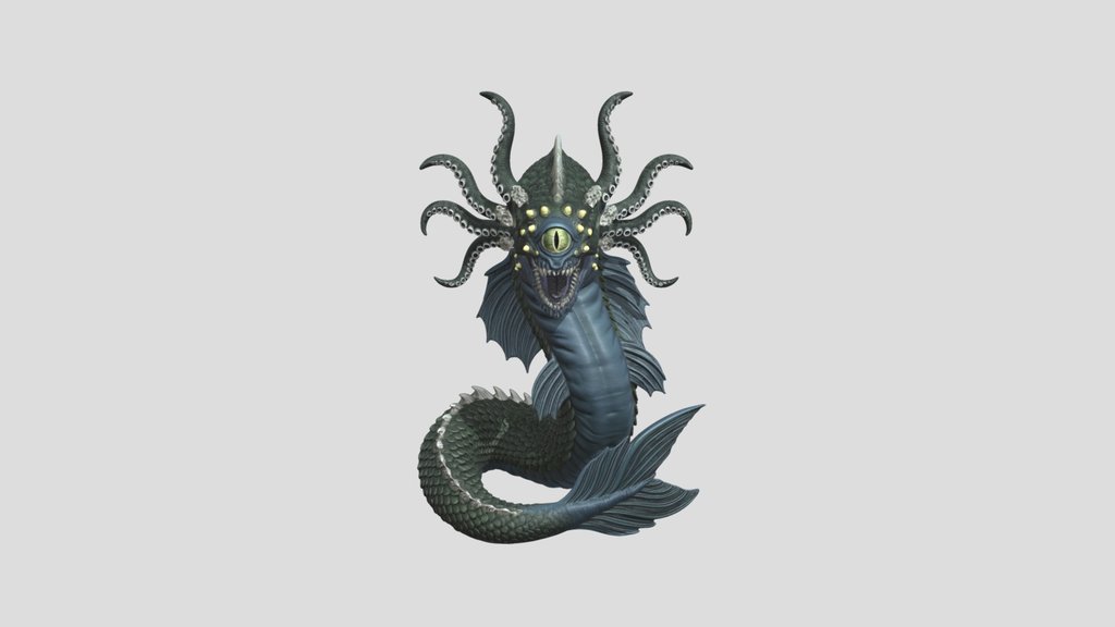 Abyssal Leviathan STL | Eldritch Deep-Sea…