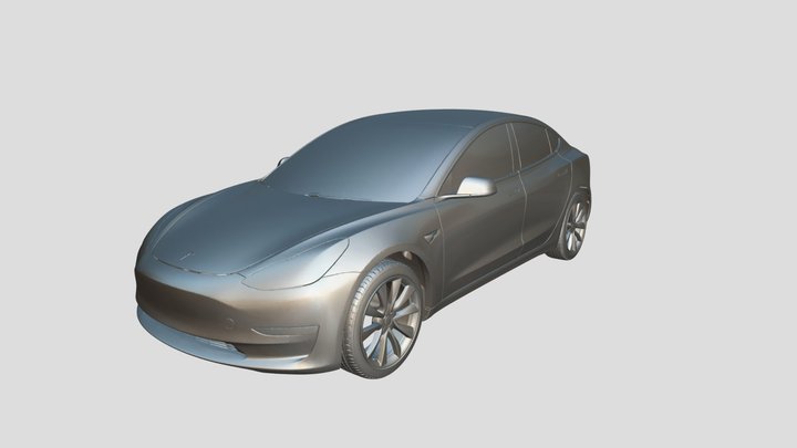 Tesla Model 3 2018- 3d Scan Model 3D Model