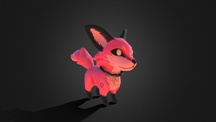 Pink Fox 3D Model