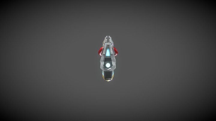 Low Poly Sci-fi Riffle 3D Model