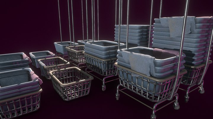 Laundry Cloth Basket(2K) (14 Variations)