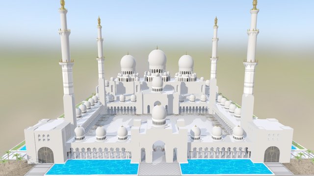 GRAND MOSQUE - Dubai 3D Model