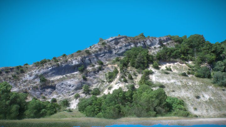 free big limestone rock 3D Model