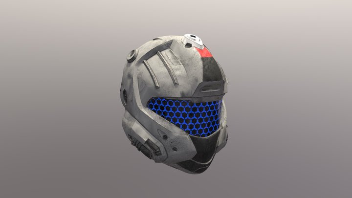 Sci-Fi Helmet 3D Model