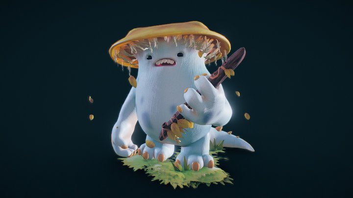Mushroom Creature 3D Model