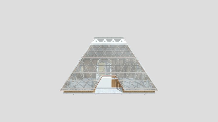 Rumah Pasca Bencana Warna Kayu 3D Model
