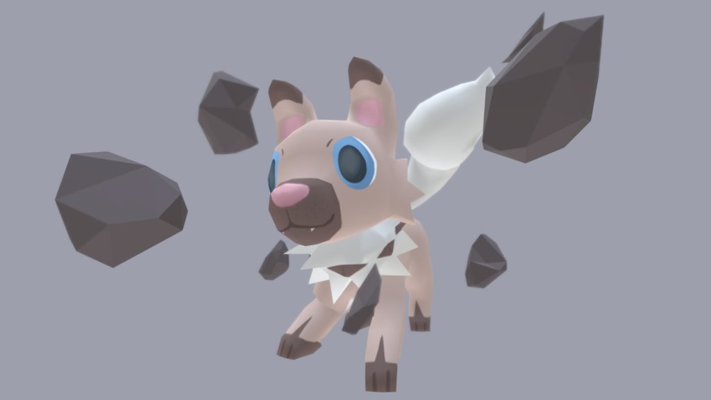 Rockruff - 3d Model By Almondfeather [966ac39] - Sketchfab