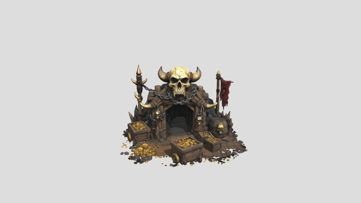 Skull Cave Treasury 3D Model