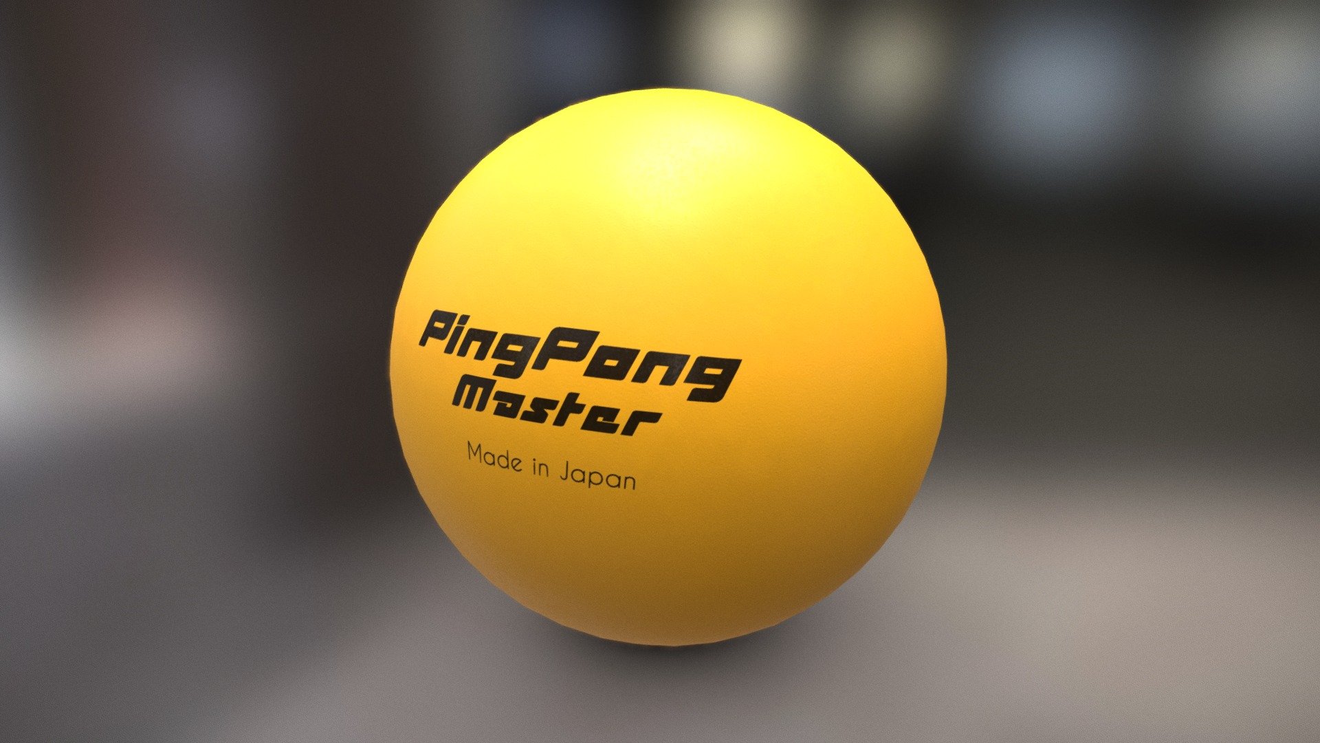 Pelota de ping pong 3d. bola del departamento del club de ping pong de  vector.