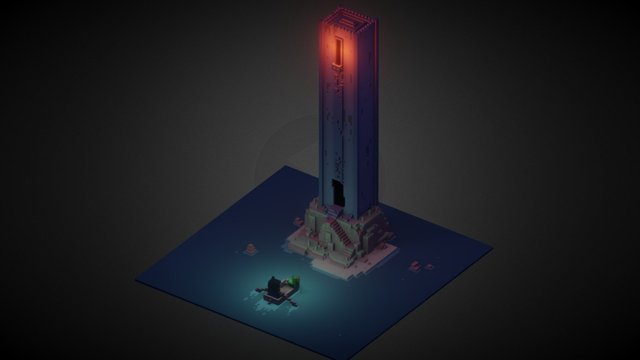Moon tower island 3D Model