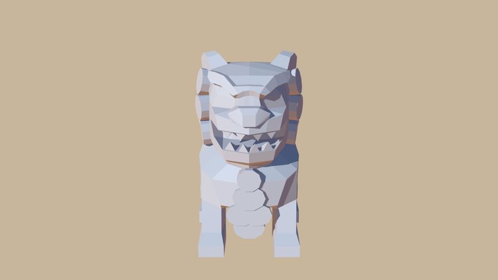Stone Lion 3D Model
