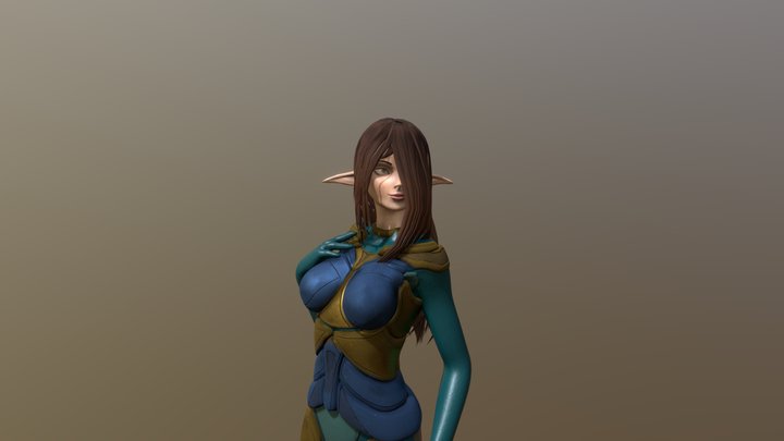 Sci Fi elf Armor 3D Model