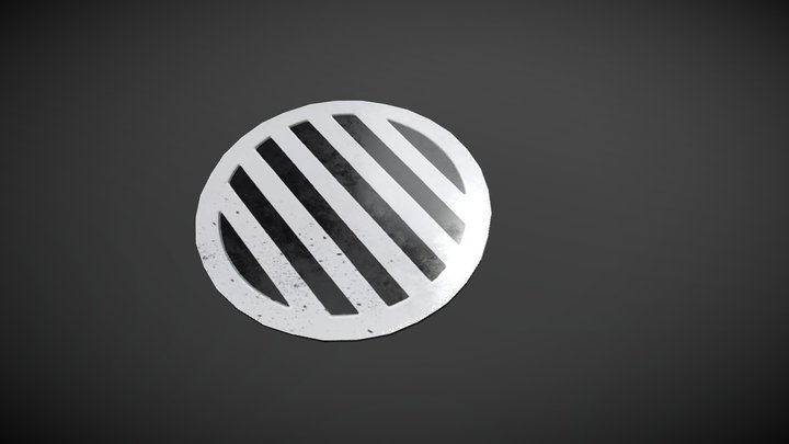 Low-Poly Dirty PVC drain 3D Model