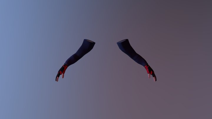 First Person Fisherman Hands 3D Model