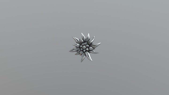 серьга-эдельвейс 3D Model