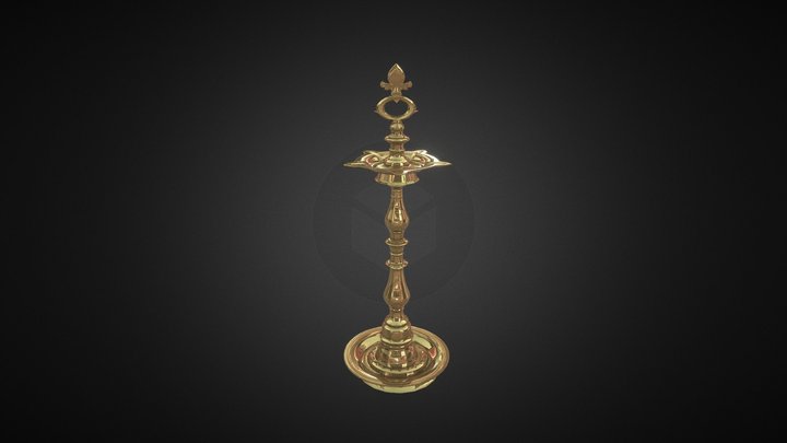 Golden Lamp 3D Model