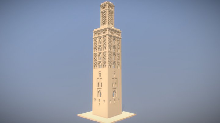 Giralda. Original Minaret, Great Mosque, Seville 3D Model