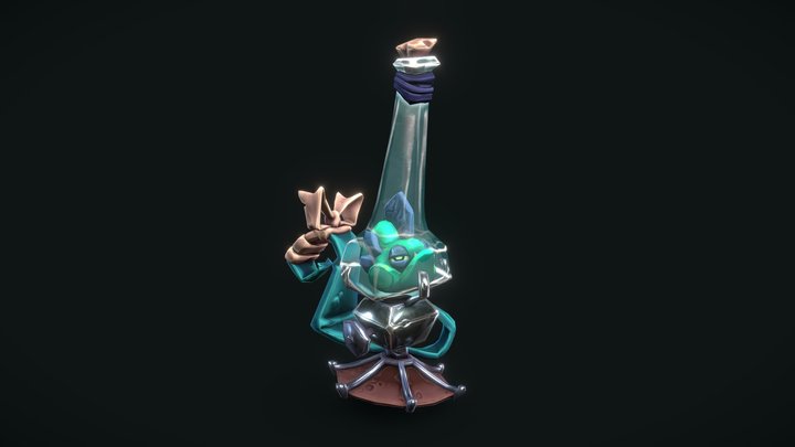 Eel Lamp - Stylized asset 3D Model